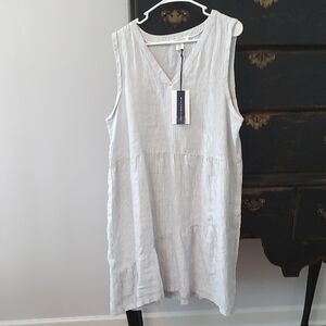 Lucky Brand Linen Striped Dress